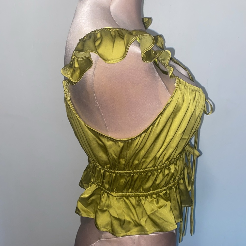 Mixed Threads Ruffle Tie Front Blouse - Picture 4 of 7